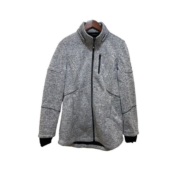 Halifax HFX High Performance Luna Knit Jacket in Heather Gray Women's Size L - Picture 2 of 11